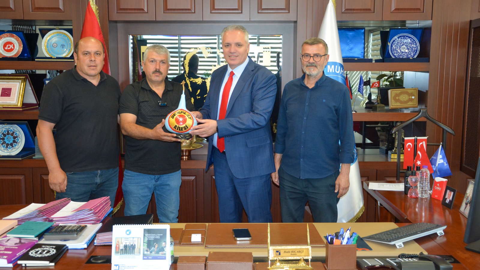 DERPLAT’tan, SMMMO Başkanı Bıçakçı’ya tebrik ziyareti