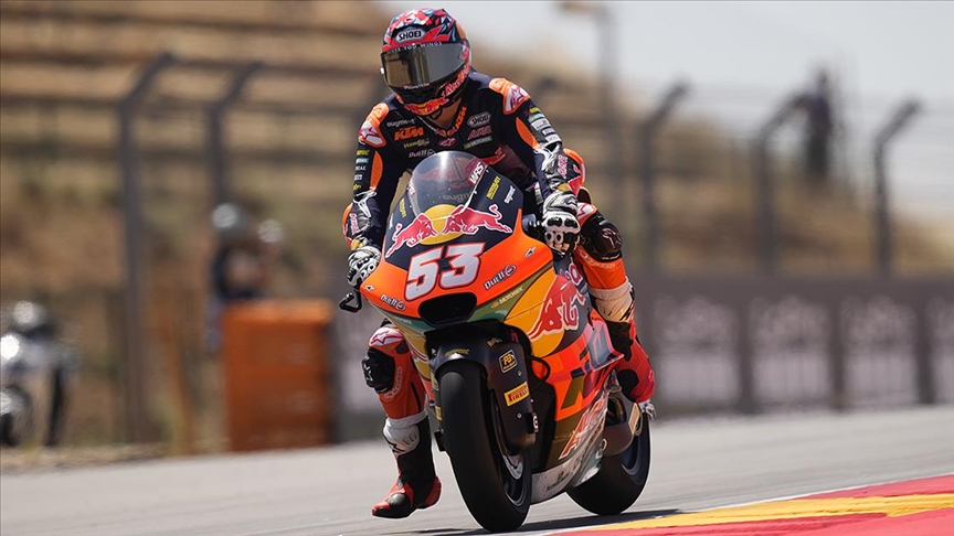 Milli motosikletçi Deniz Öncü, Moto2 Hollanda yarışını tamamlayamadı