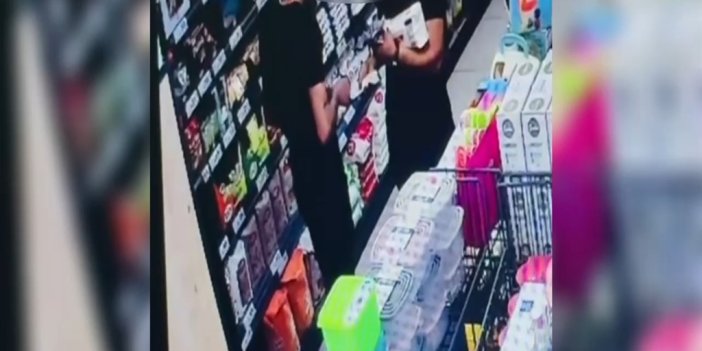 Konya'da markette uyuşturucu ticareti böyle görüntülendi