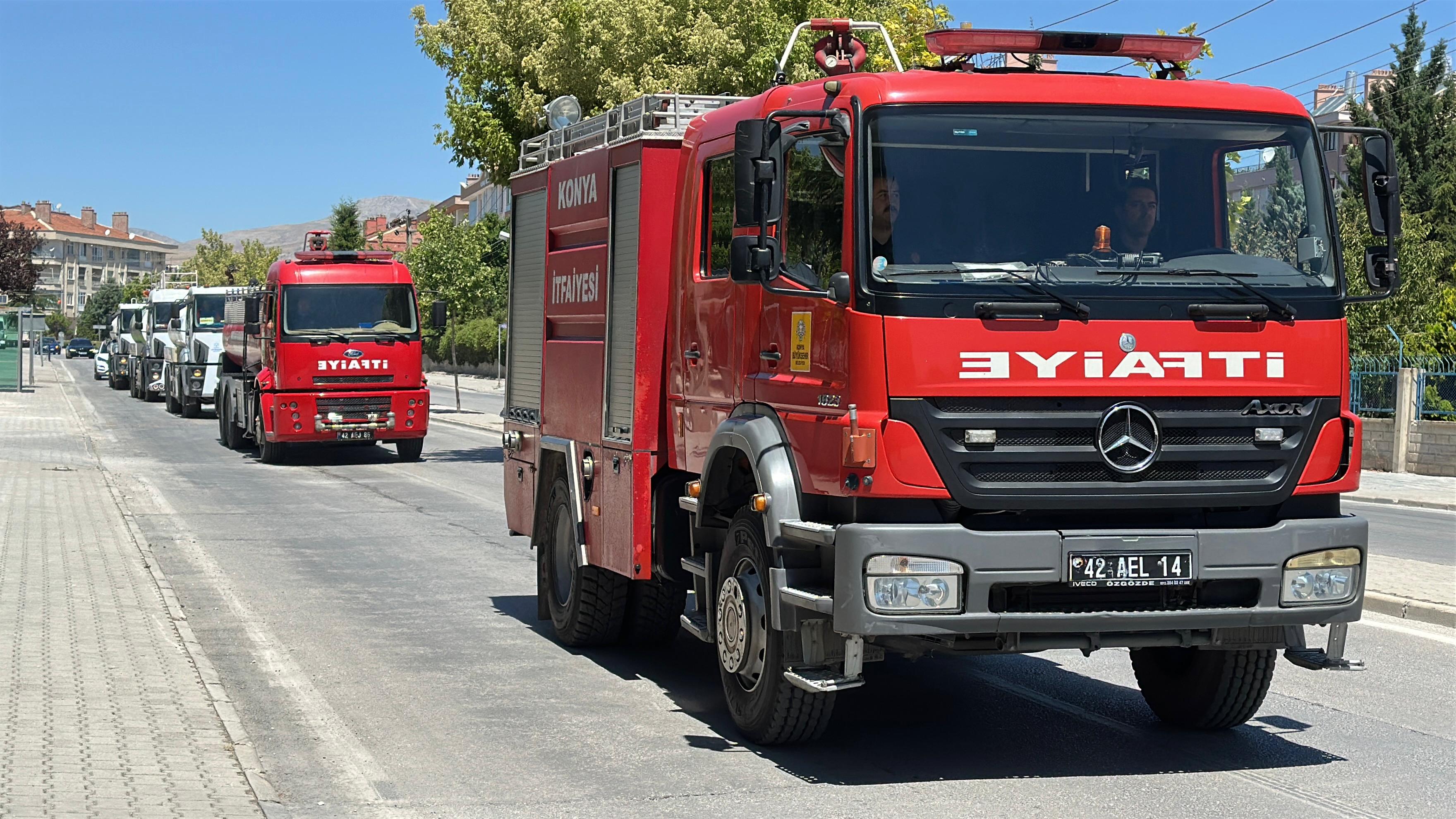 Konya'dan Çeşme’deki yangına destek