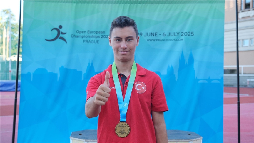 Down sendromlu milli atlet, Avrupa'da altın madalya kazandı