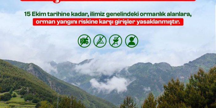Konya'da ormanlık alanlara girişler yasaklandı