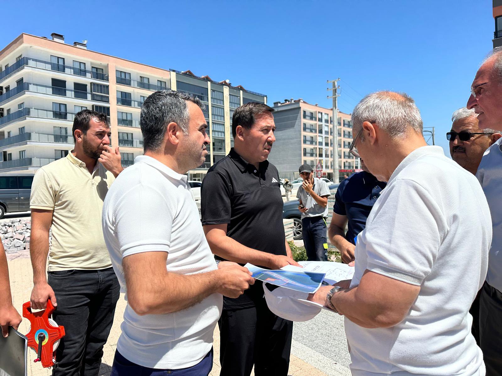 Başkan Kılca Saçlıkasap Caddesi’ndeki çalışmaları inceledi