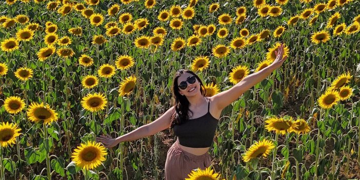 Konya'daki ayçiçeği tarlaları fotoğraf tutkunlarının mekanı oldu