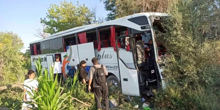 Konya’da yolcu otobüsü kaza yaptı! Yaralılar var