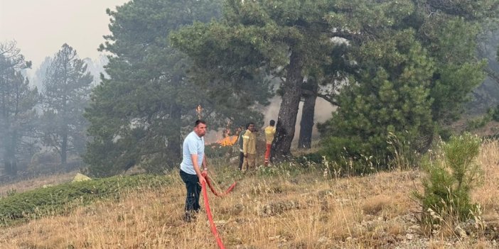 Konya'daki orman yangını 2'nci gününde