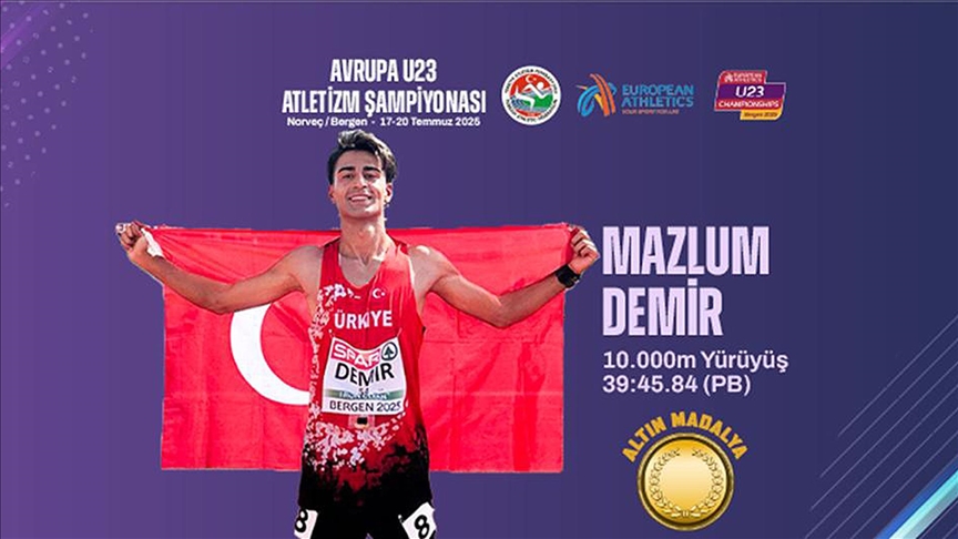 Milli atlet Mazlum Demir, 23 yaş altında Avrupa şampiyonu oldu
