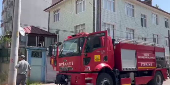 Konya'da apartmanda çıkan yangın söndürüldü