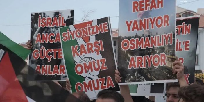 Konya'da Filistin'e destek yürüyüşü yapıldı