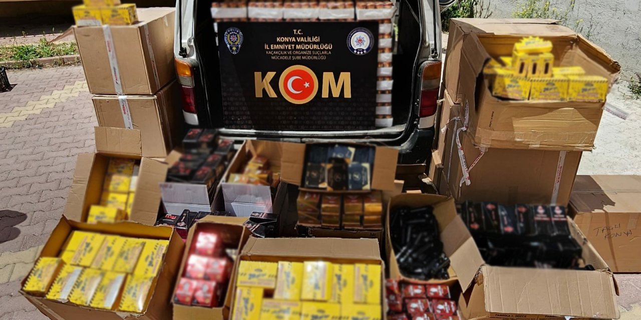 Konya’da binlerce kaçak ürün ele geçirildi