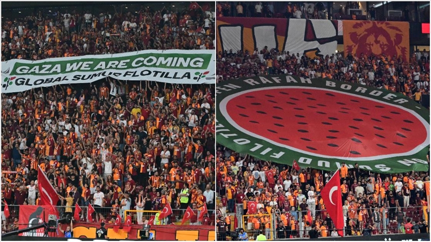 Galatasaray taraftarları, Filistin'i unutmadı