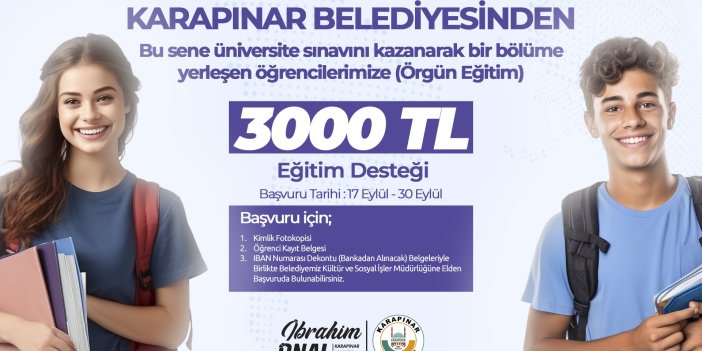 Konya'da o belediyeden üniversite öğrencilerine destek sürüyor
