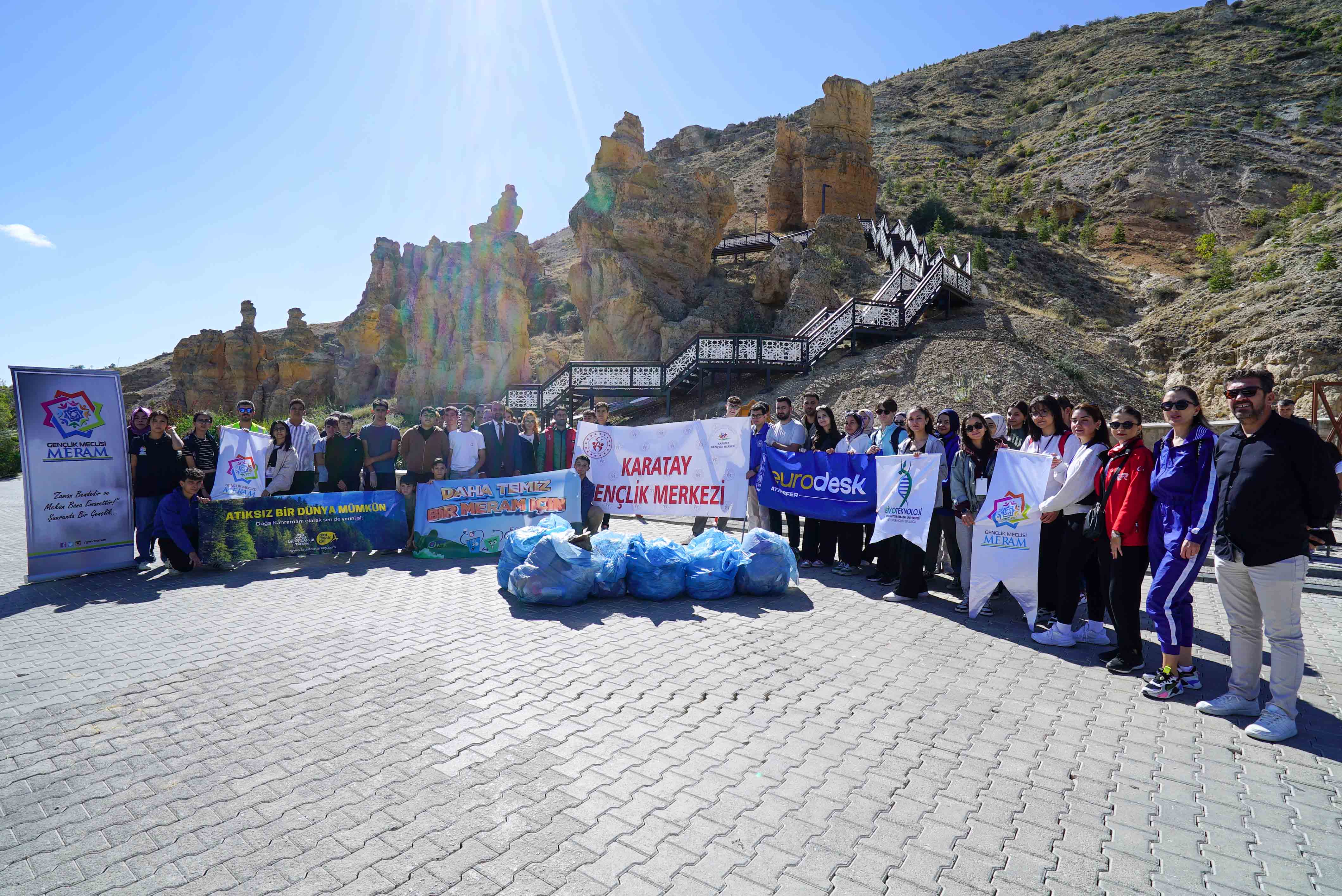 ‘Dünya Temizlik Günü’nde;  Meram'da çevre farkındalığı yürüyüşü