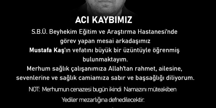 Konya'da sağlık camiasının acı kaybı!