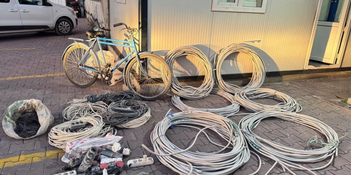 Konya'da kablo ve bisiklet çalan hırsız yakalandı