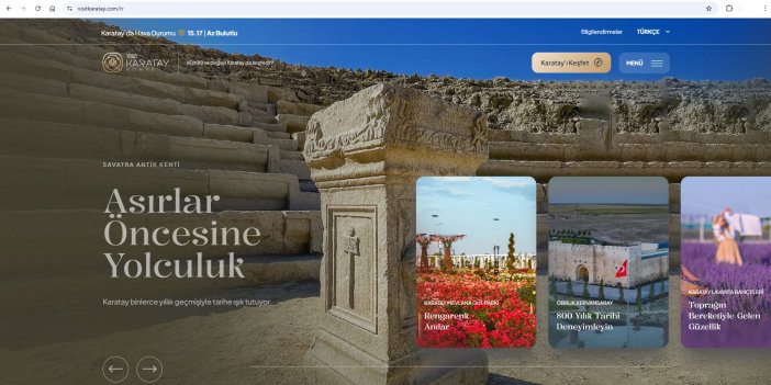 Karatay dünyaya tanıtılıyor! Visit Karatay hayata geçti