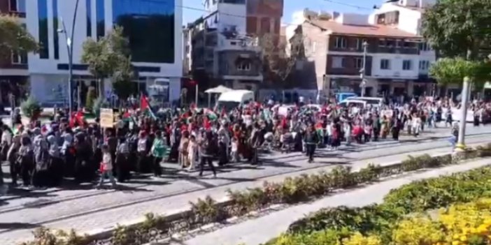 Konya'da Gazze ve Küresel Somud Filosu'na destek yürüyüşü
