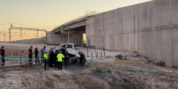 Konya'da devrilen otomobildeki 1 kişi öldü, 1 kişi yaralandı