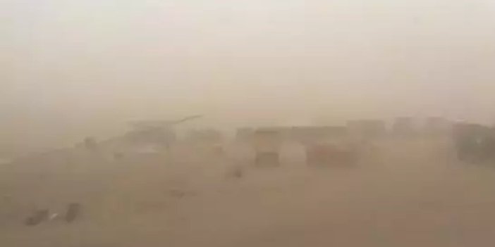Konya'da kum fırtınası etkili oldu