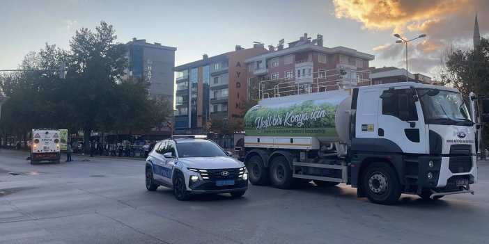 Karatay'da sulama tankeriyle bisiklet çarpıştı: Cami imamı hayatını kaybetti
