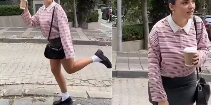 Sokakta video çeken genç kızın bacaklarına uygunsuz yorum