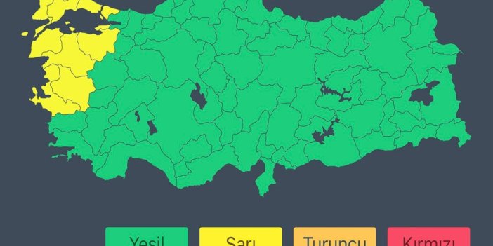 Bakanlıktan 9 il için 'gök gürültülü sağanak' uyarısı