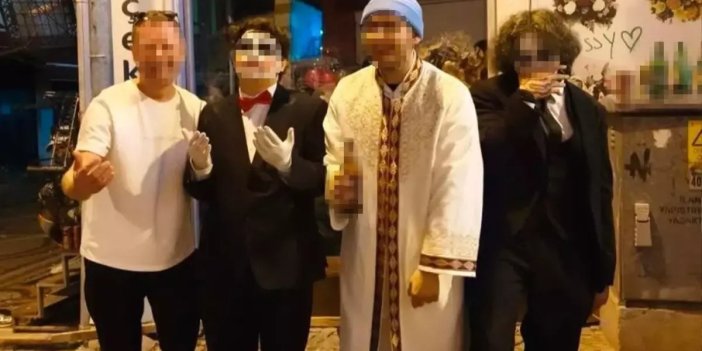 Üstünde imam cübbesi, elinde alkol şişesi! Tepkilerin odağındaki genç serbest bırakıldı