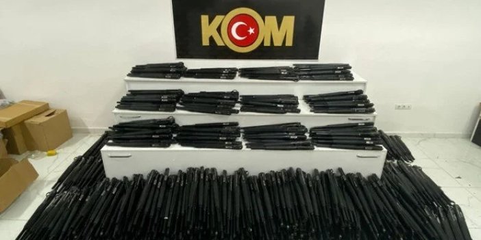 Konya’da operasyon: Yüzlerce tüfek ve tabanca ele geçirildi