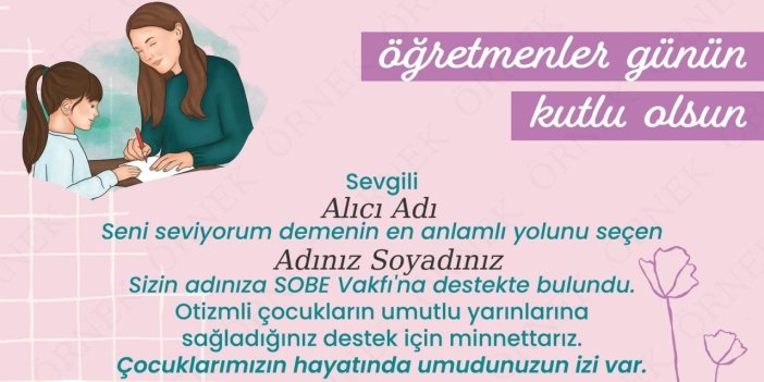 SOBE’den Öğretmenler Günü’nde sertifika
