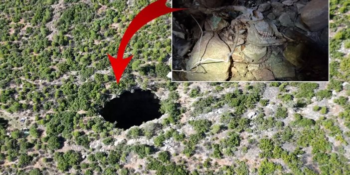 Fenomen "İnersen çıkamazsın" denilen 90 metrelik çukura girdi! Aşağı gördükleri korkunç