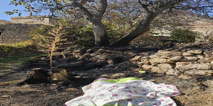 Bahçesindeki otları yakarken alevlerin arasında kalıp öldü