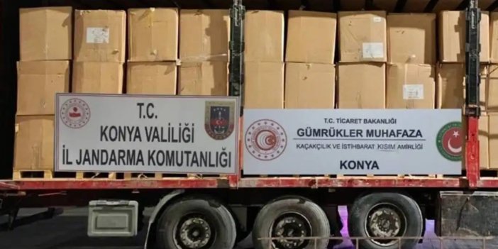 Konya'da kaçak tütün operasyonu! Tam 12 bin 920 kilogram...
