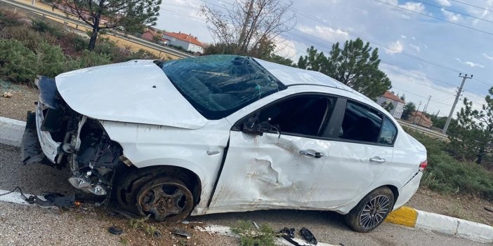Konya'da otomobil devrildi, 3 kişi yaralandı