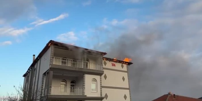 Konya'da üç katlı binada çıkan yangın söndürüldü