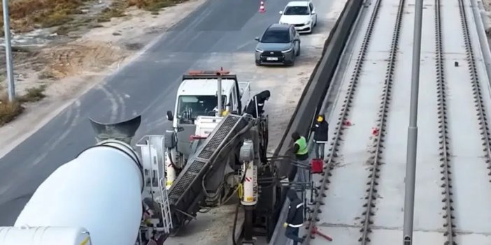 Konya’da ilk uygulama: Tramvay hattında hızlı bariyer üretimi!