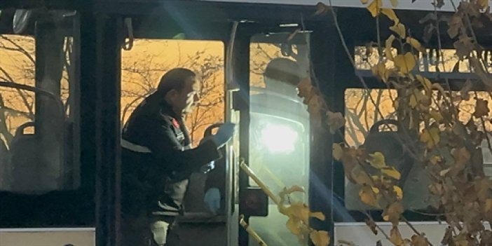 Konya'da bir genç belediye otobüsünde, eşinin gözü önünde bıçaklandı
