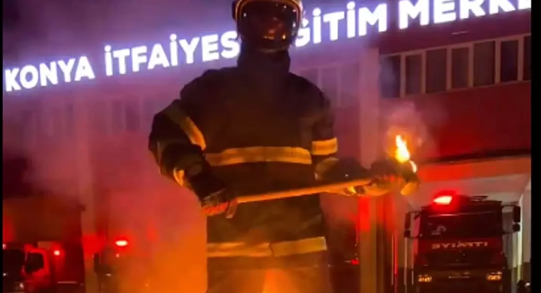 Konya itfaiyesinin paylaşımı beğeni topladı! İşte o çok konuşulan video