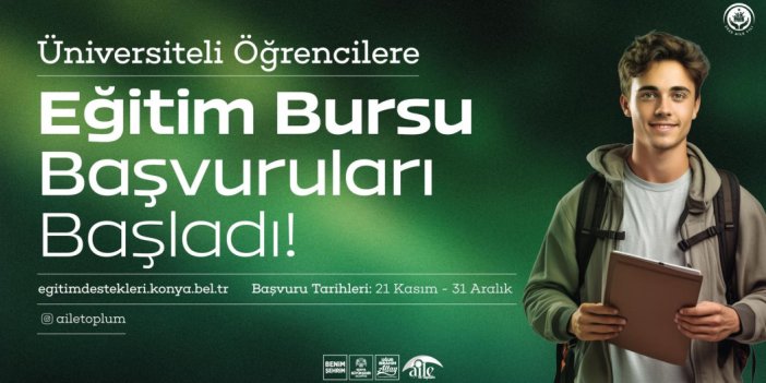 Konya Büyükşehir'den 10 bin lira eğitim desteği!