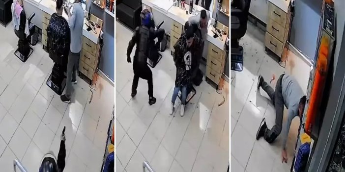 Dükkana girip berbere kurşun yağdırdı! Dehşet anları kamerada