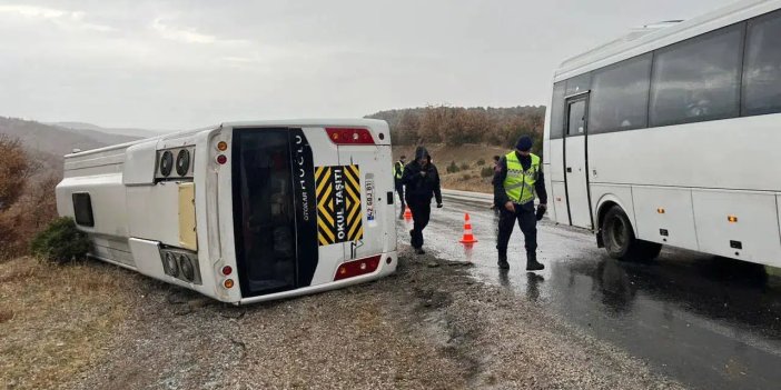 Konya'da feci kaza: Öğrenci servisi kaza yaptı!