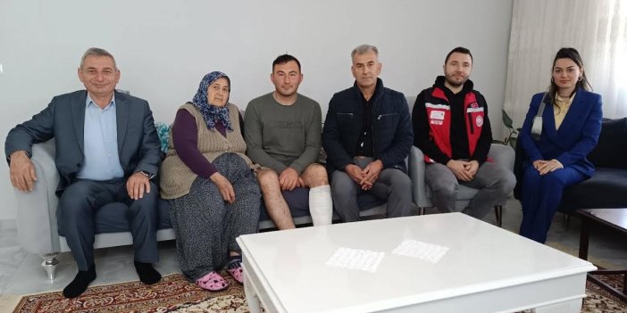 Kahraman Gazimize Anlamlı Ziyaret: “Geçmiş Olsun” Dilekleri İletildi