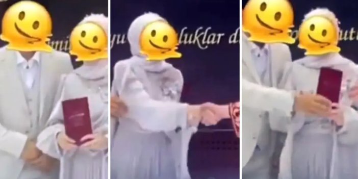 Gelinin nikahlarını kıyan kadın memura hareketi olay oldu: Çok saygısızca