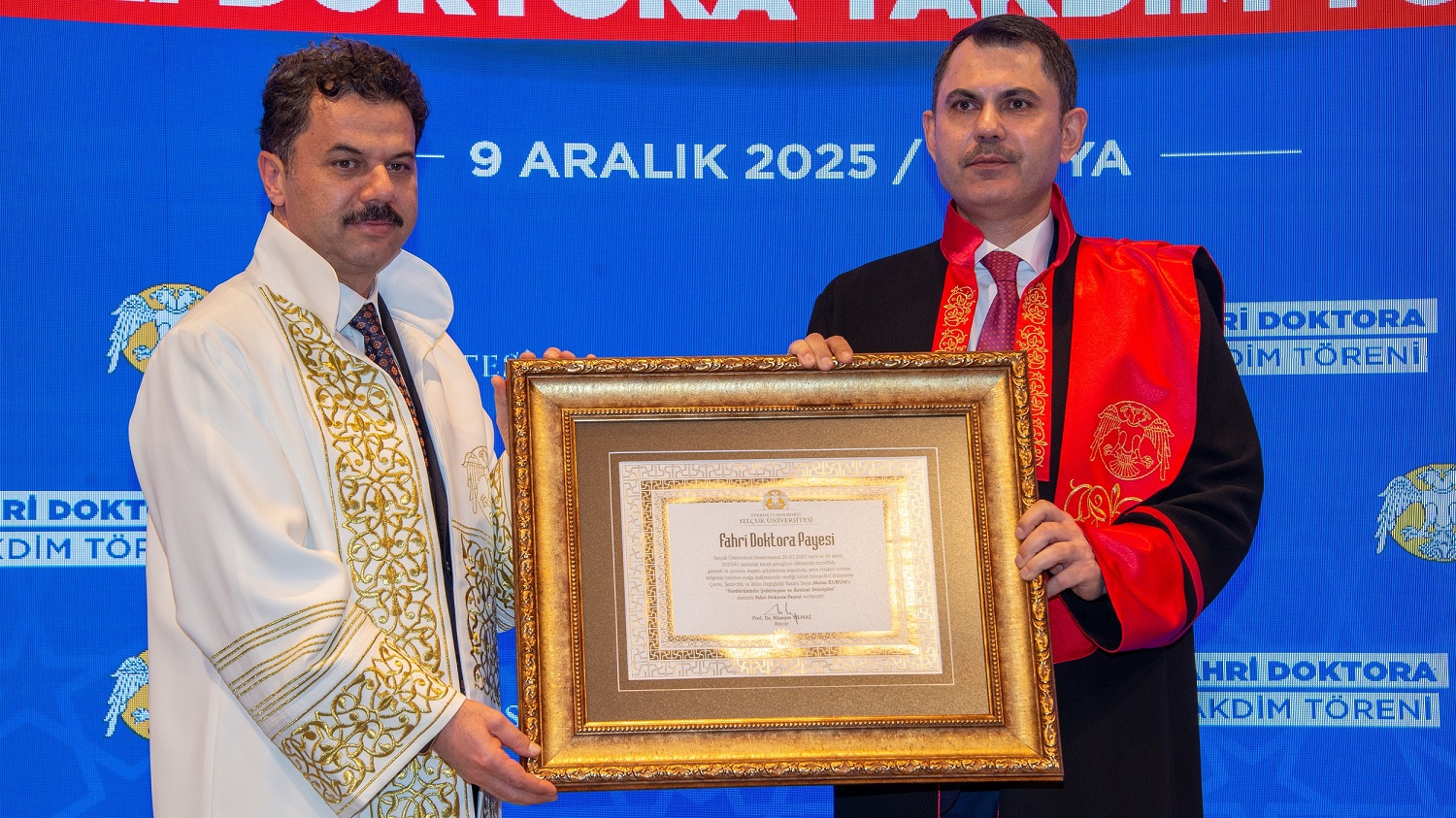 Bakan Murat Kurum’a SÜ'de Fahri Doktora Payesi takdim edildi