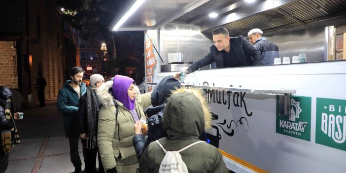 Karatay Belediyesi’nden Şeb-İ Arus misafirlerinin içini ısıtıyor