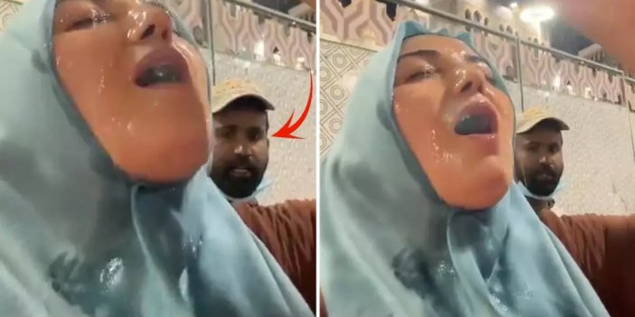 Rezalet! Bu görüntüler umrede çekildi