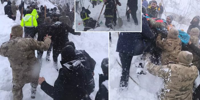 Van'da çığ faciası! İşte bölgeden servis edilen görüntüler