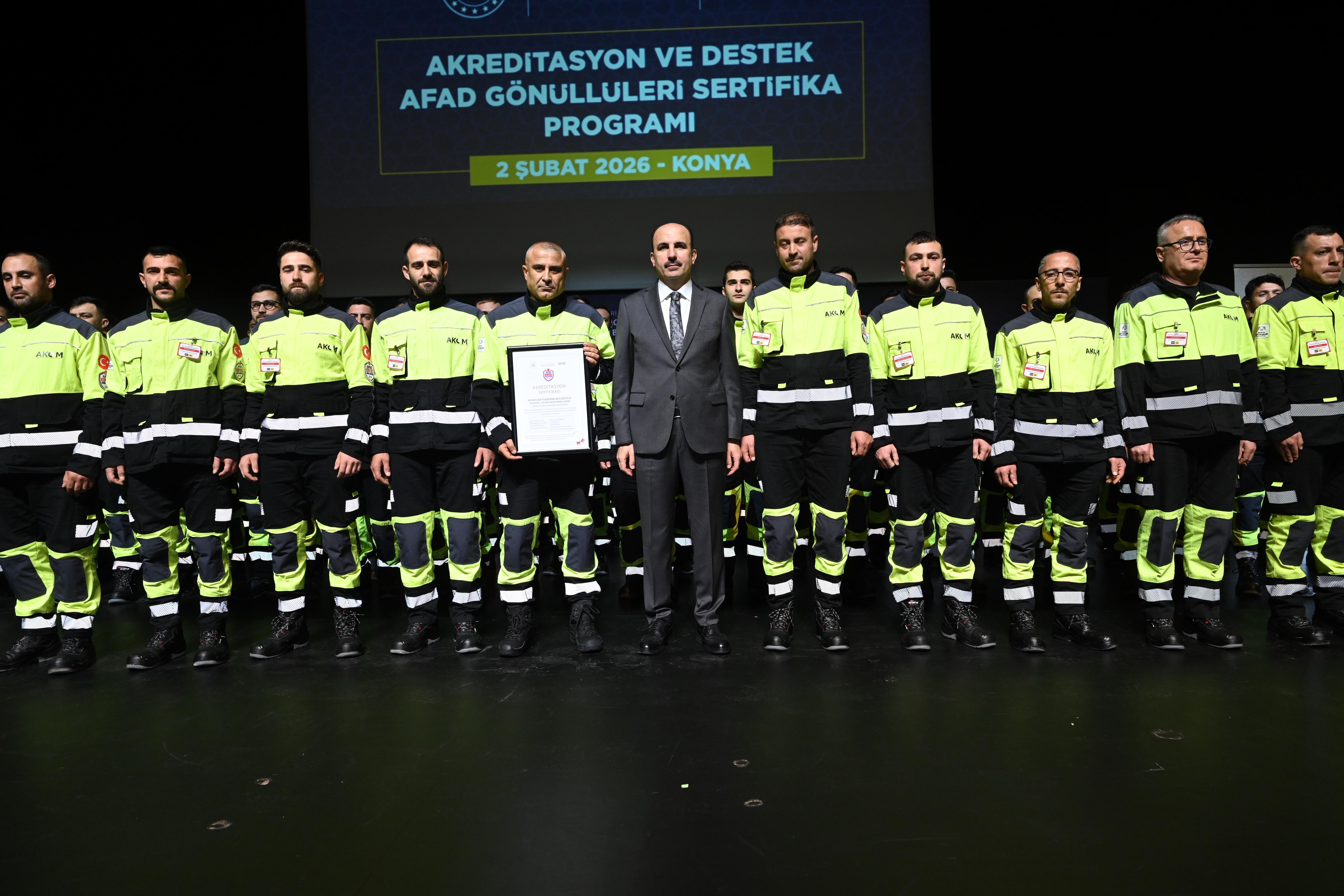 Konya AFAD’tan akreditasyon alan ilk yerel yönetim oldu