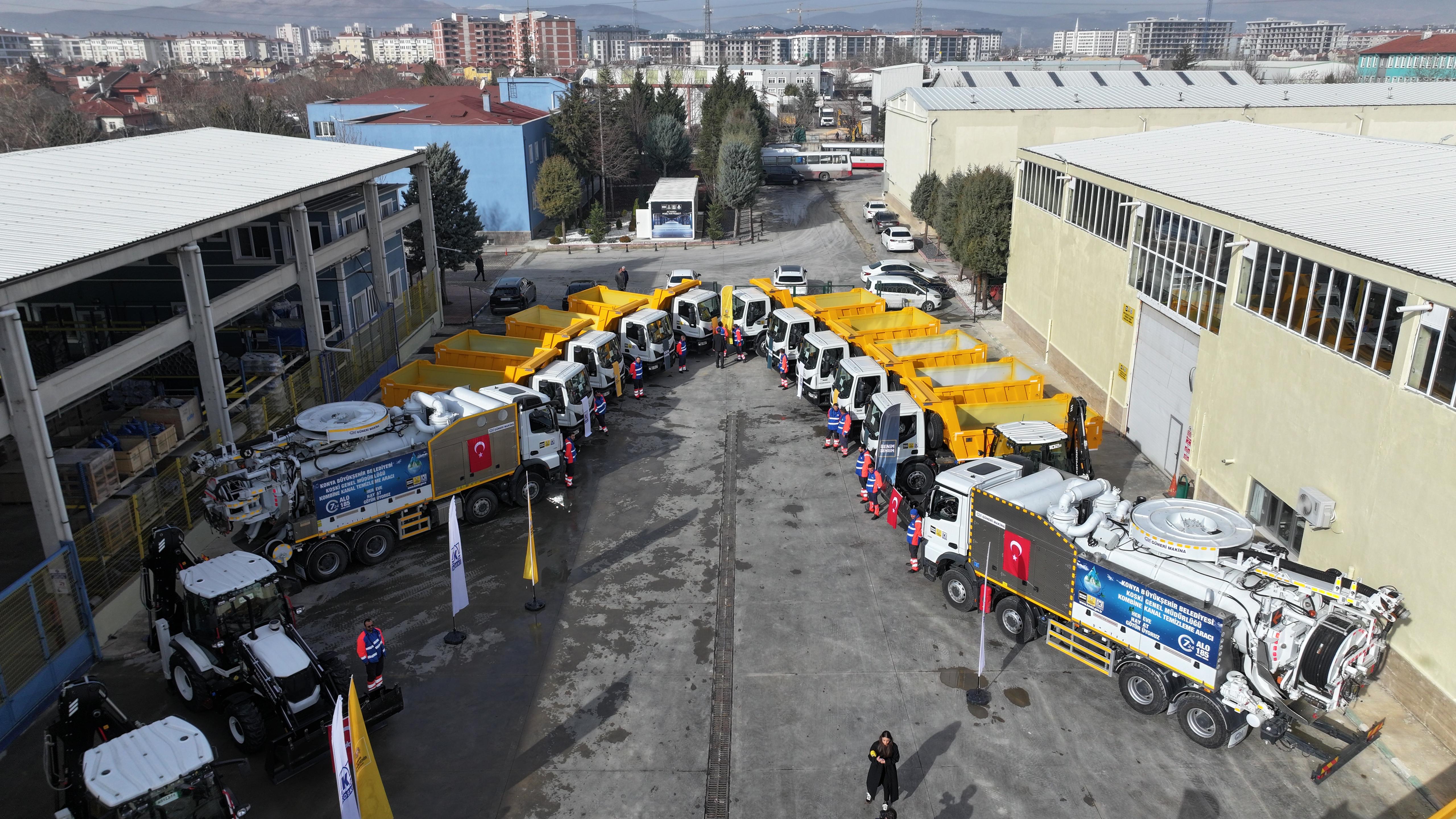 KOSKİ araç filosuna kazandırılan 19 yeni araç