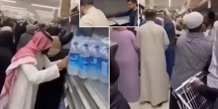 Görüntü 10 günlük yiyeceğin kaldığı şehirden! Birbirlerini ezdiler