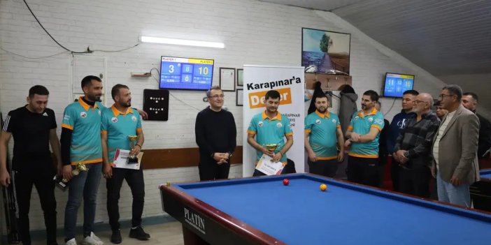 Konya ilçesinde kıyasıya mücadele: Bilardo şampiyonları belli oldu